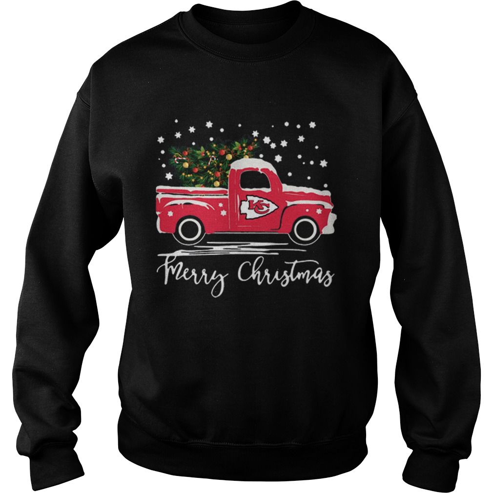 Kansas City Chiefs Truck Merry Christmas Sweatshirt