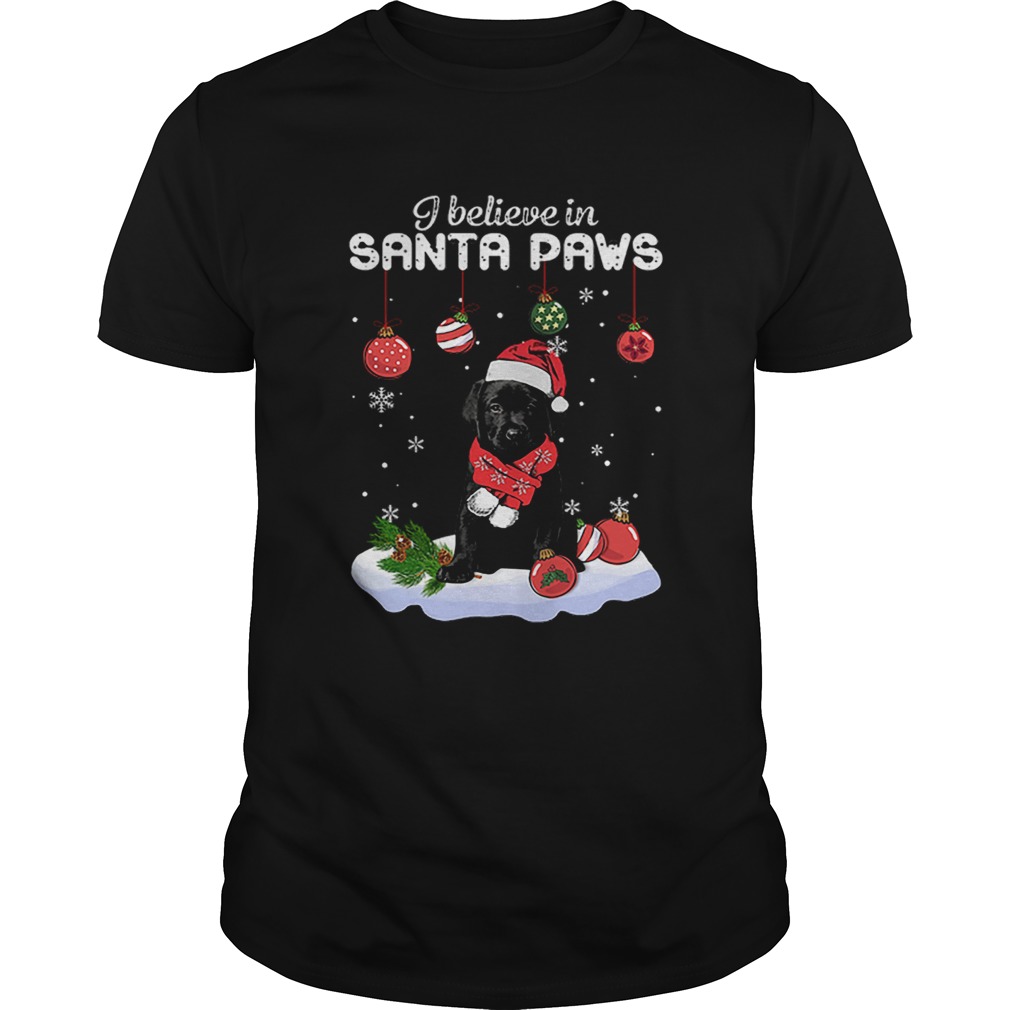 Labrador I believe in Santa Paws Christmas shirt