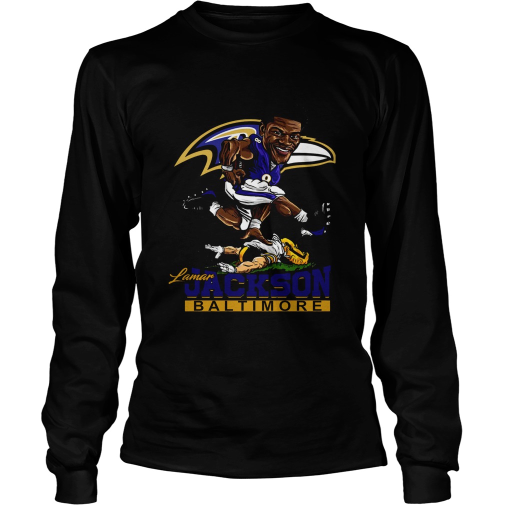 Lamar Jackson Mens Large Baltimore Ravens Jersey LongSleeve