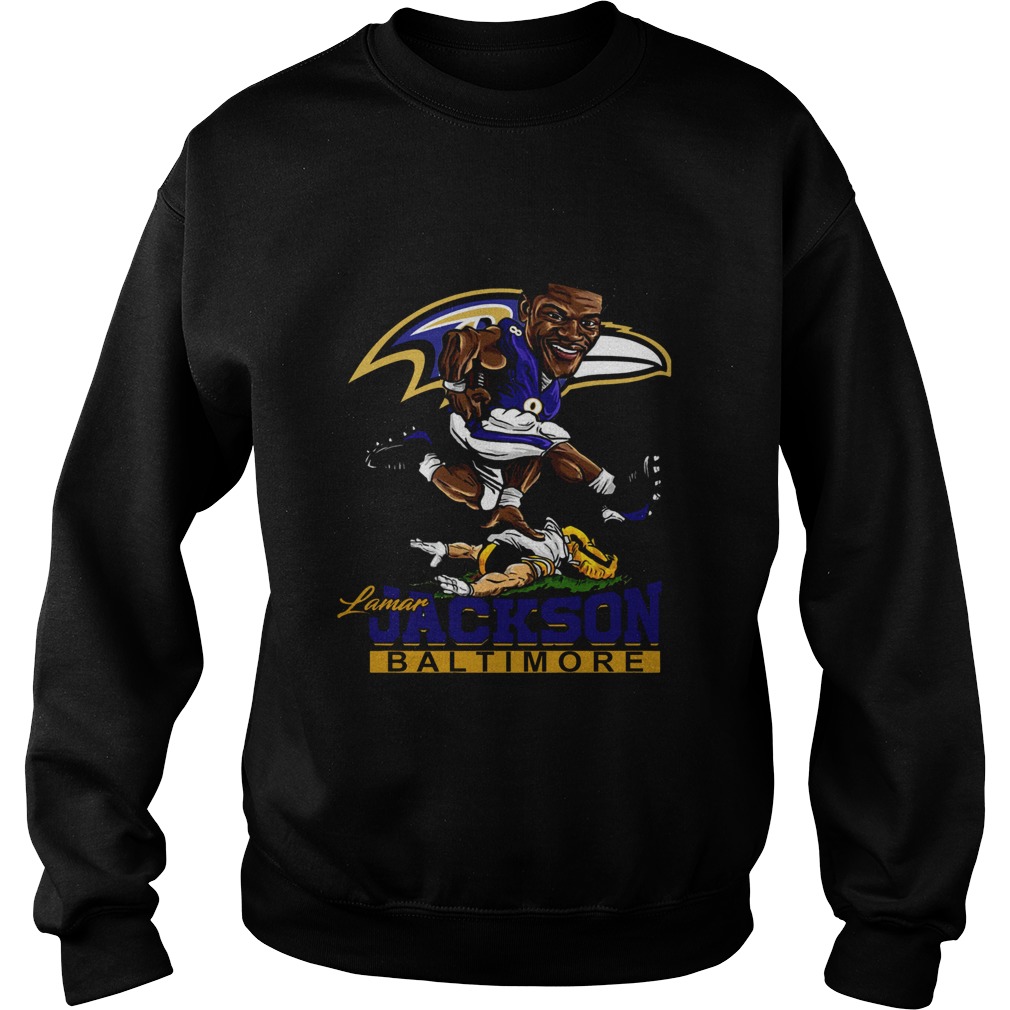 Lamar Jackson Mens Large Baltimore Ravens Jersey Sweatshirt