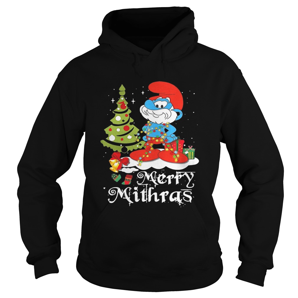 Les Schtroumpfs Merry Mithras Christmas tree Hoodie