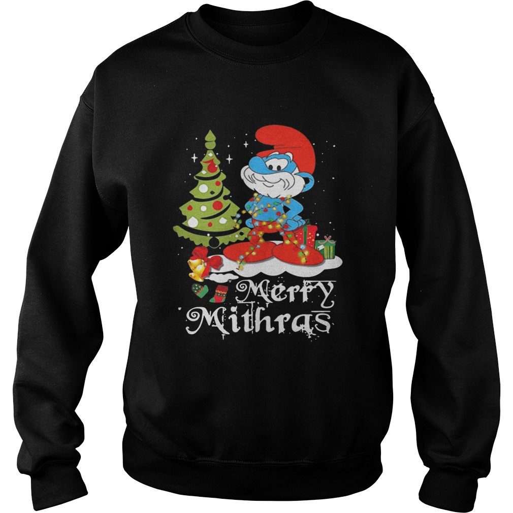 Les Schtroumpfs Merry Mithras Christmas tree Sweatshirt