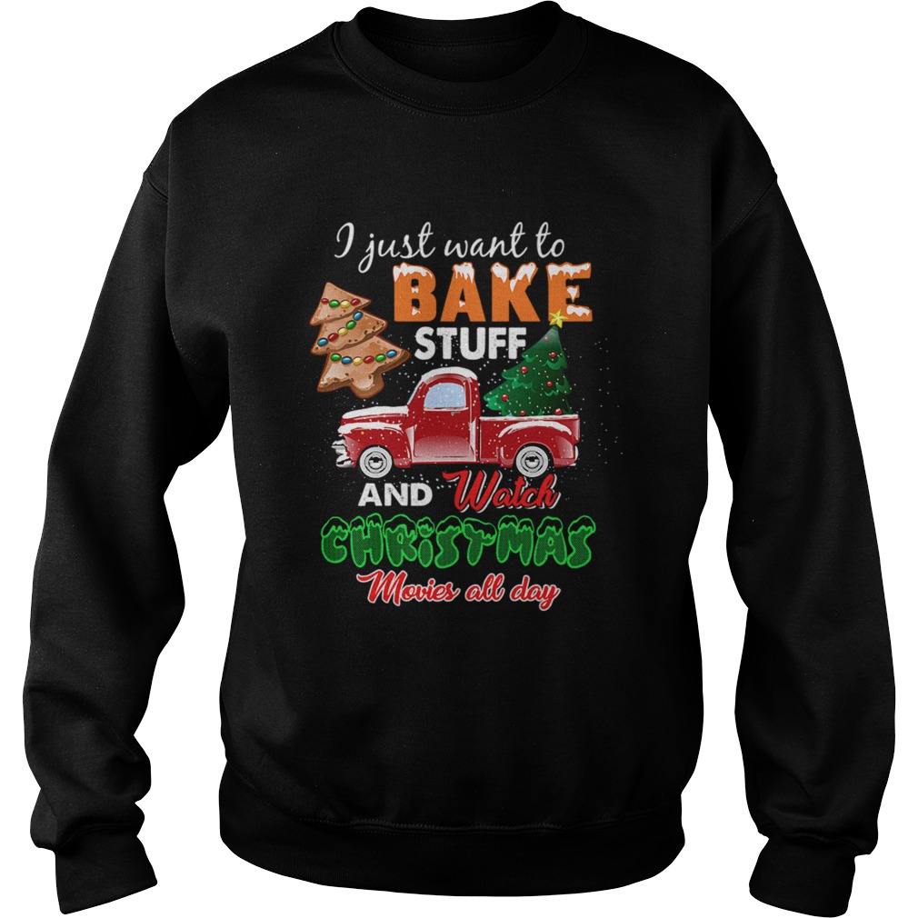 Lets Bake Stuff Drink Wine and Watch Christmas Movies Funny Sweatshirt