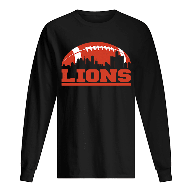 Lions Football Skyline Long Sleeved T-shirt 