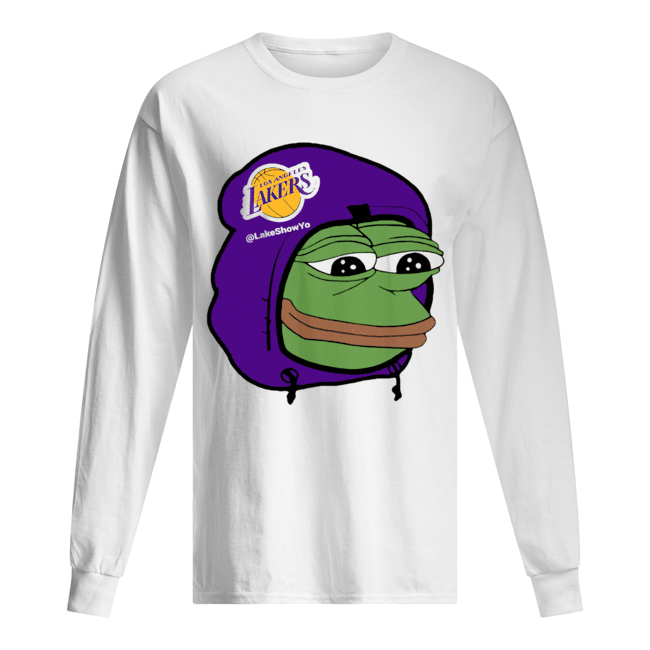 Los Angeles Lakers Sad Pepe the Frog Long Sleeved T-shirt 
