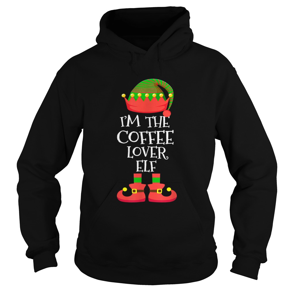 M THE Coffee Lover ELF Christmas Xmas Elf Group Costume Hoodie