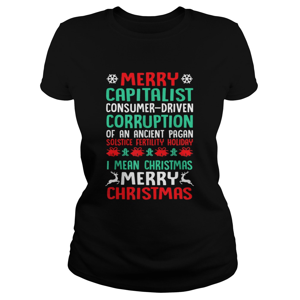MERRY CAPITALIST PAGAN HOLIDAY Christmas Classic Ladies