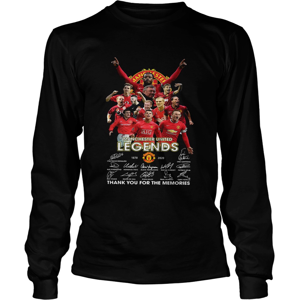 Manchester United Legend 1878 2020 thank you for the memories signatures LongSleeve