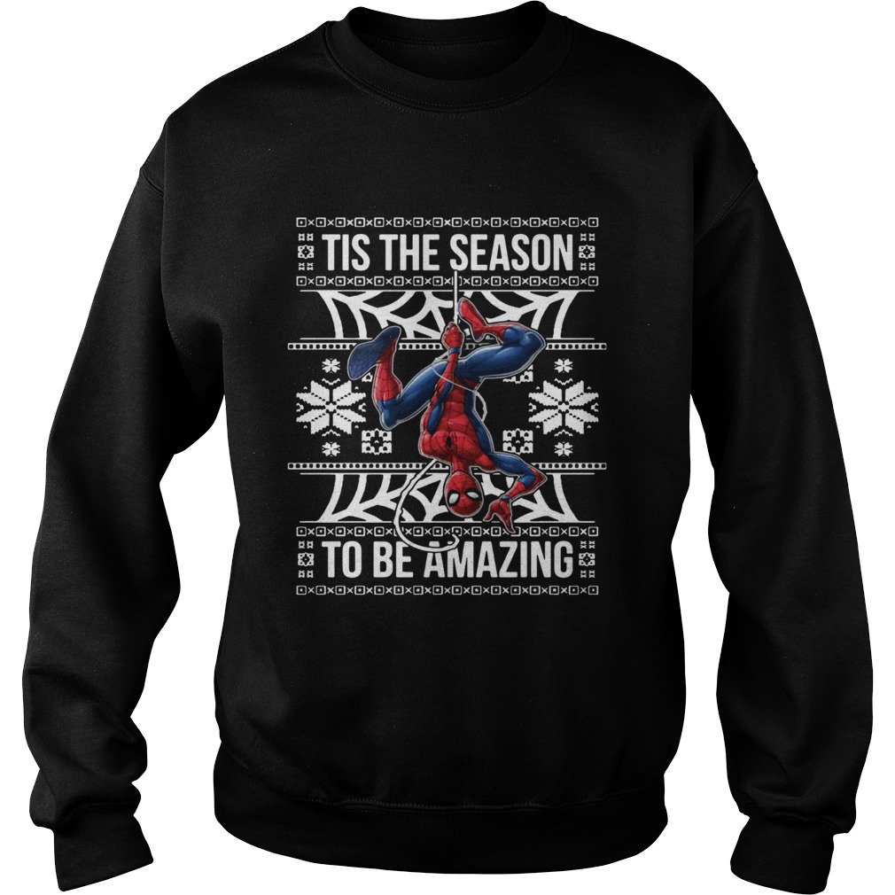 Marvel Spider Man Tis The Season To Be Amazing Ugly Christmas Sweatshirt