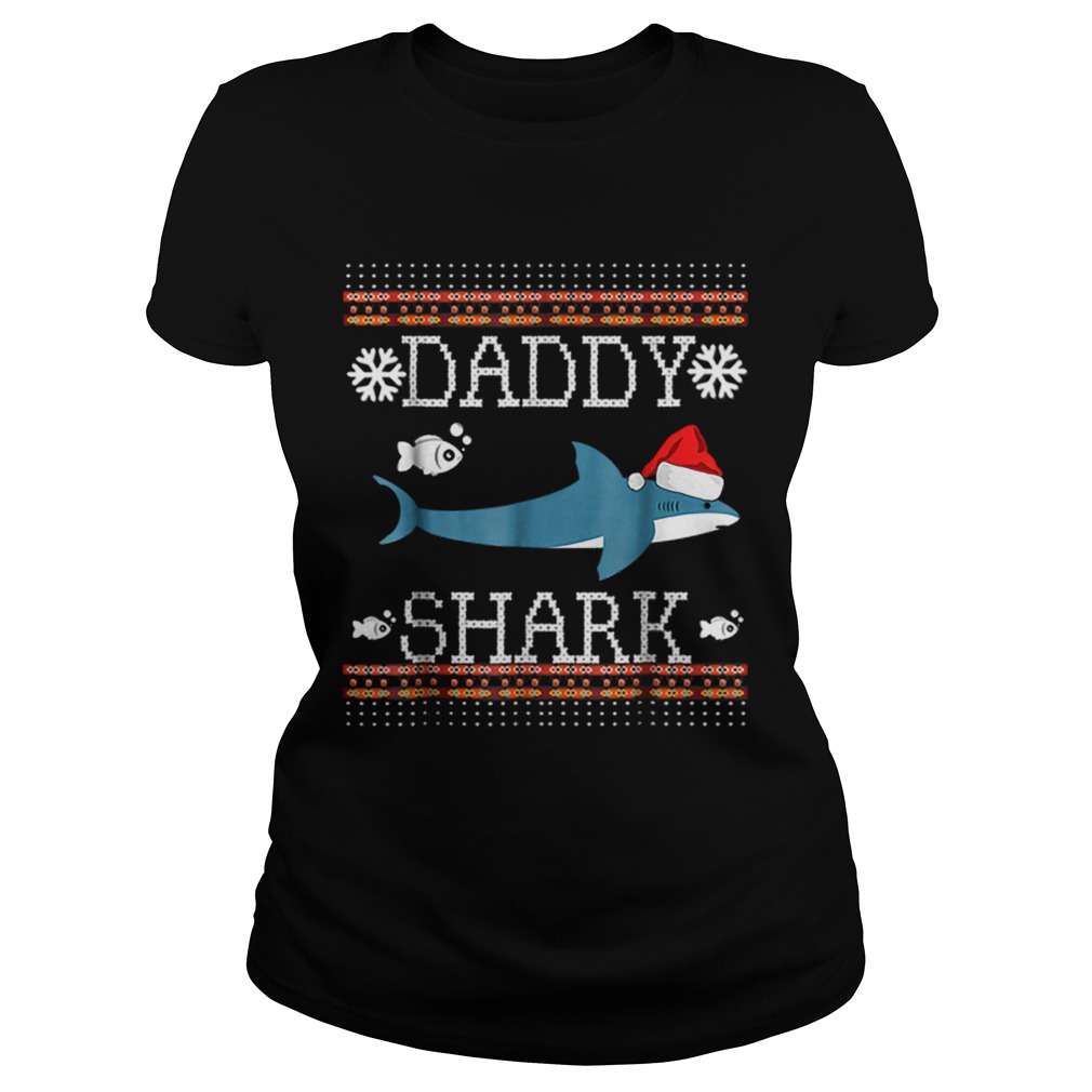 Mens Matching Family Christmas Pajamas ShirtsDaddy Shark Classic Ladies