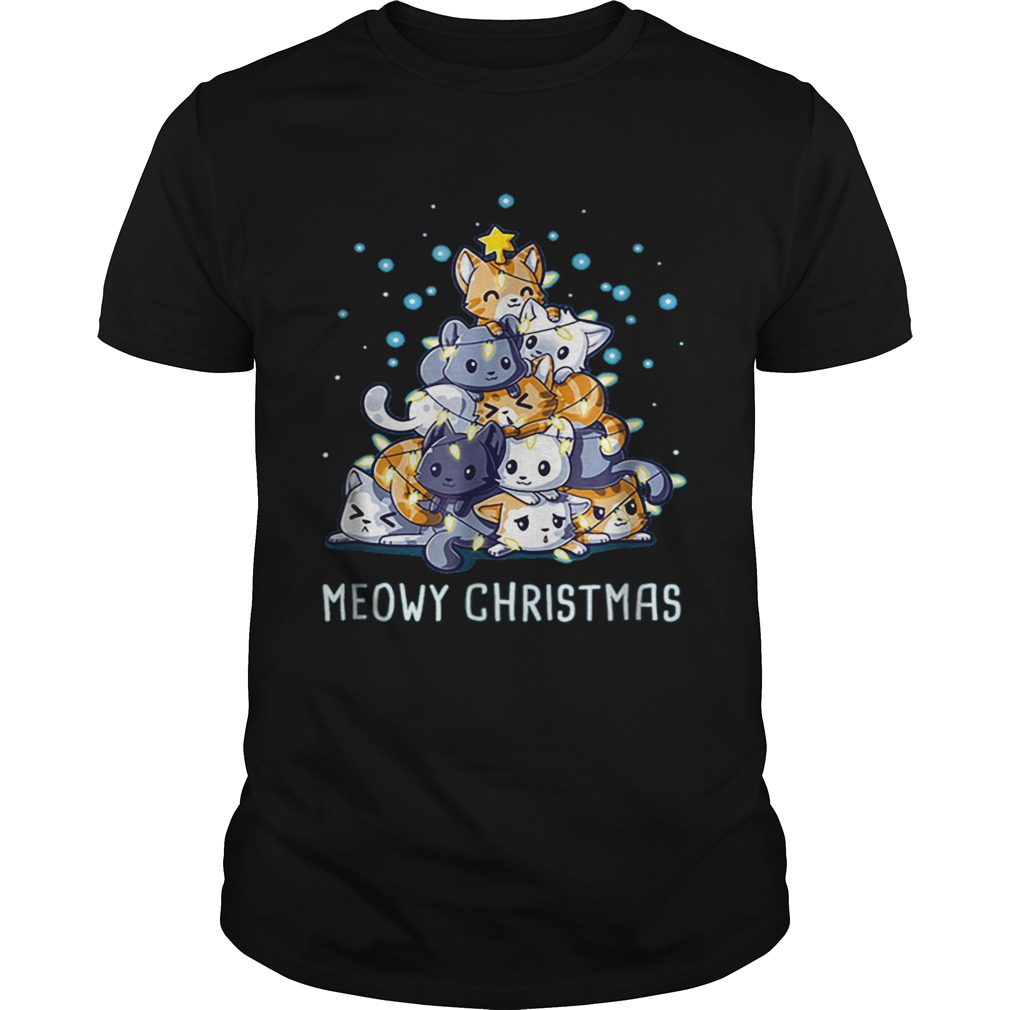 Meowy Christmas Cat Tree shirt