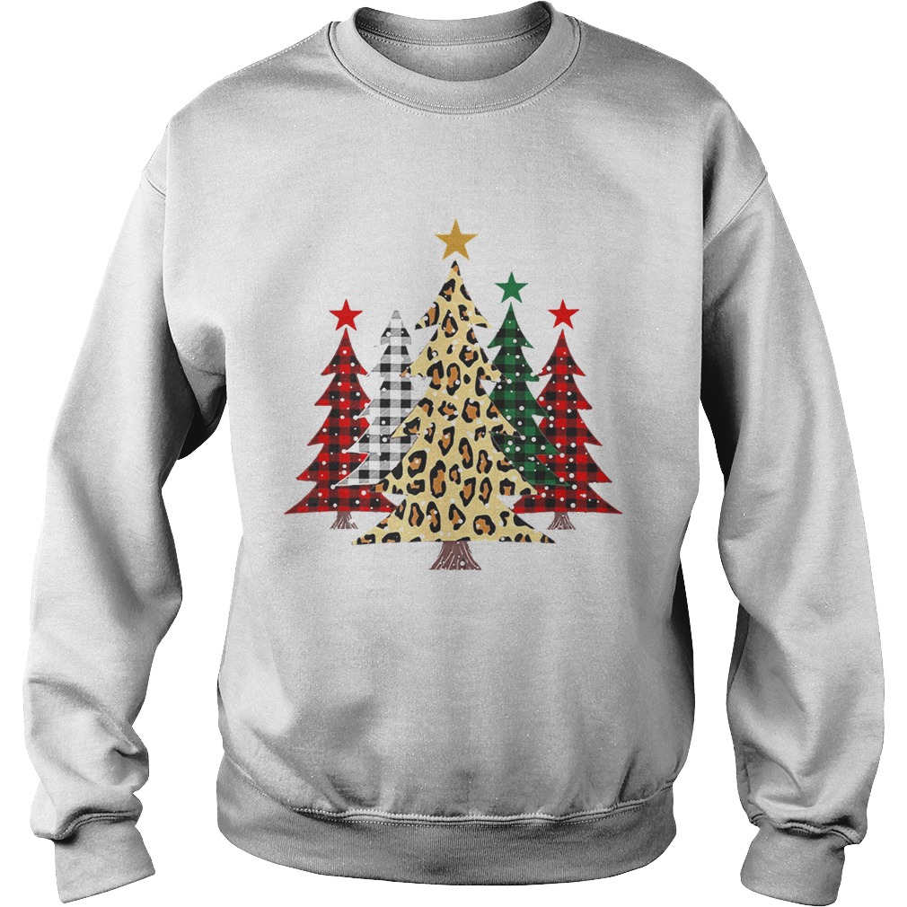 Merry Christmas Trees with Buffalo Plaid Sweatshirt
