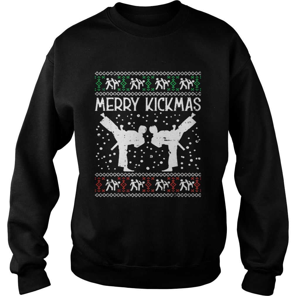 Merry Kickmas Ugly Christmas Karate Jiu Jitsu Martial Gift Sweatshirt