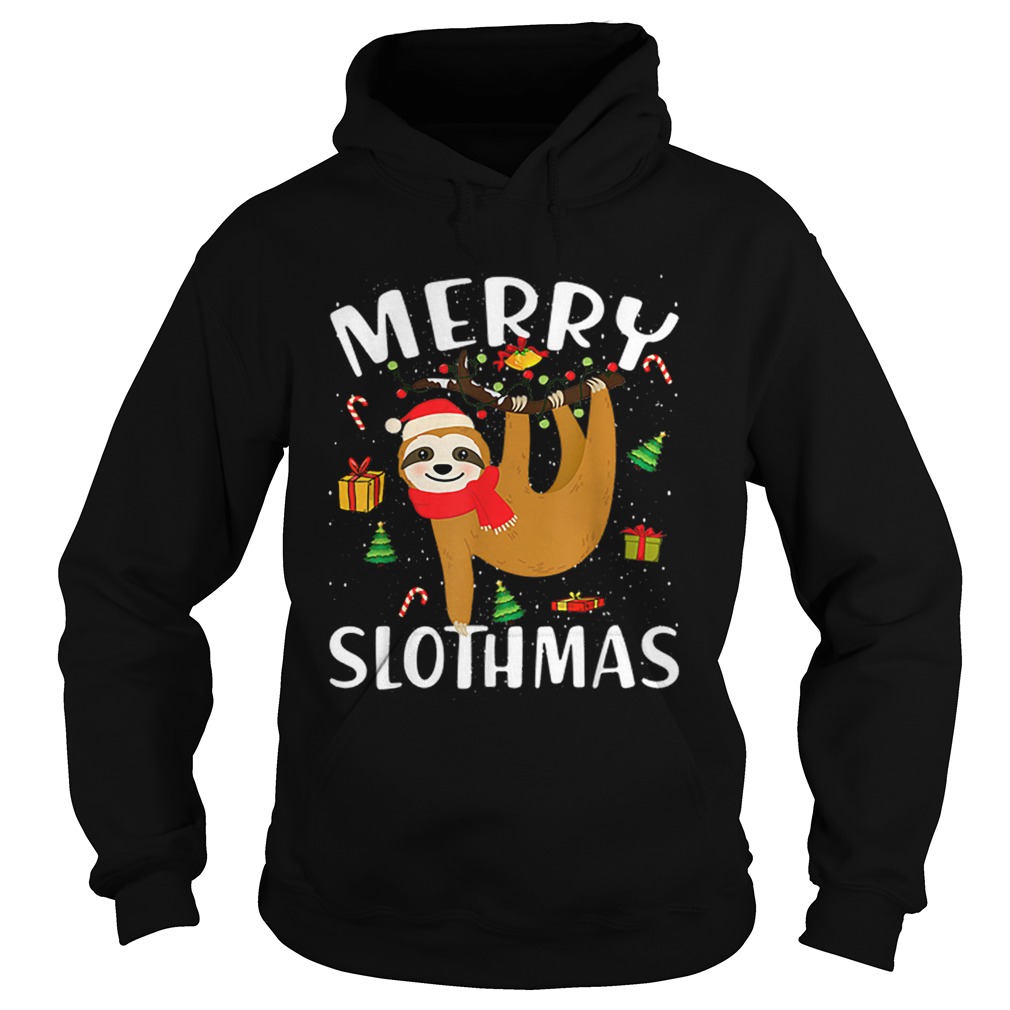 Merry Slothmas Christmas Pajama for Sloth Lovers Hoodie