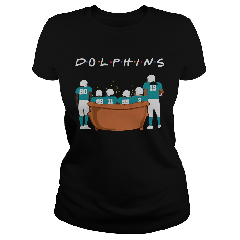 Miami Dolphins Friends TV show sitting on the sofa Classic Ladies