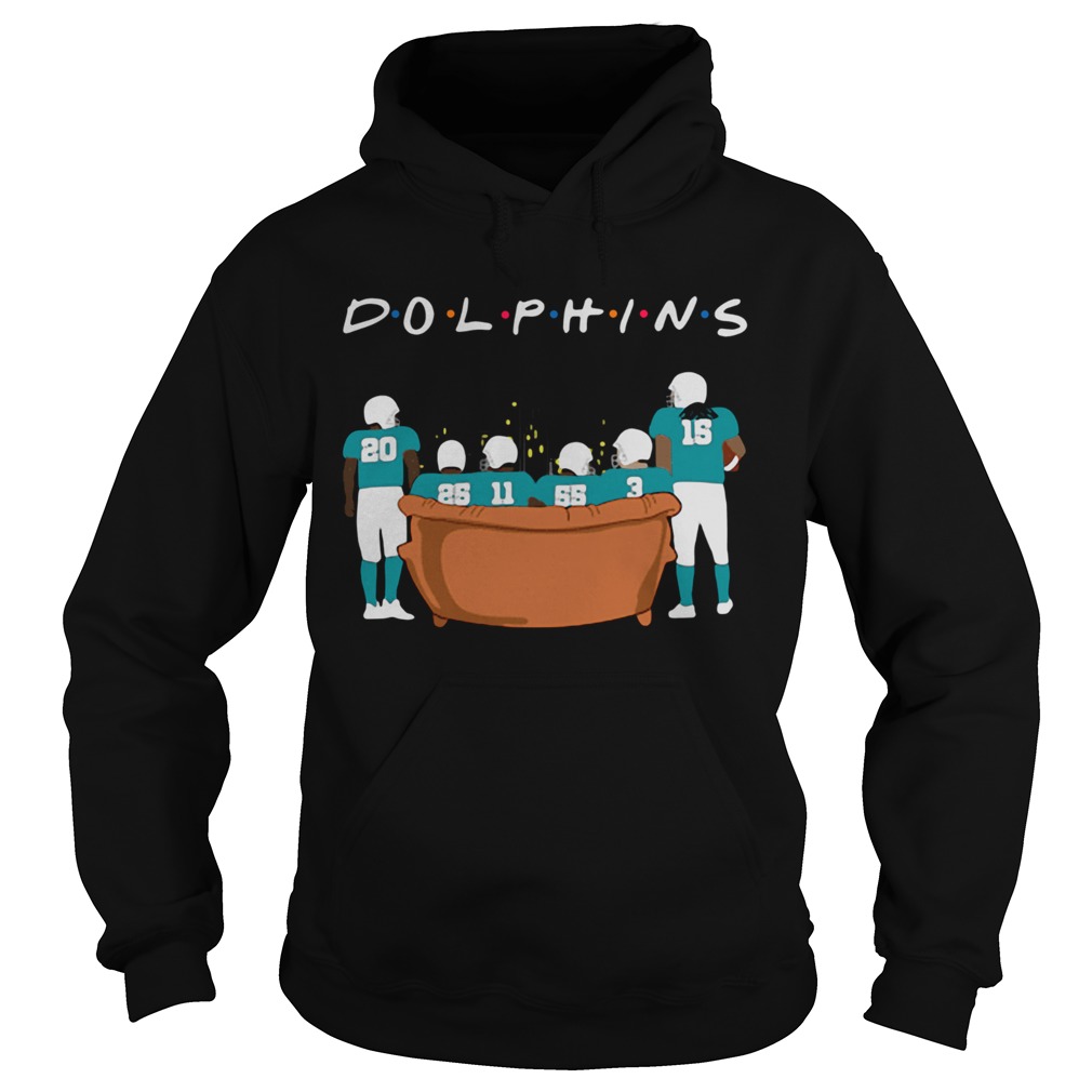 Miami Dolphins Friends TV show sitting on the sofa Hoodie