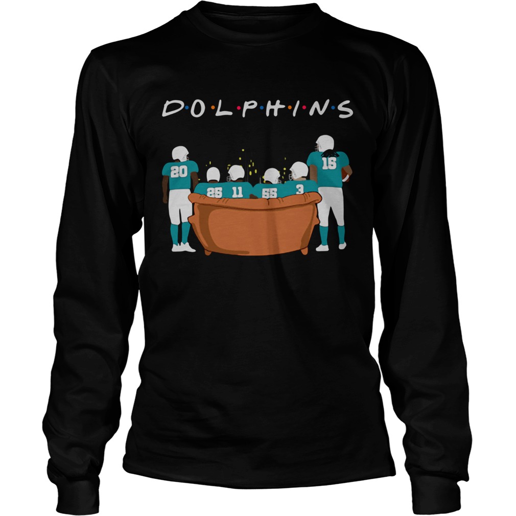 Miami Dolphins Friends TV show sitting on the sofa LongSleeve
