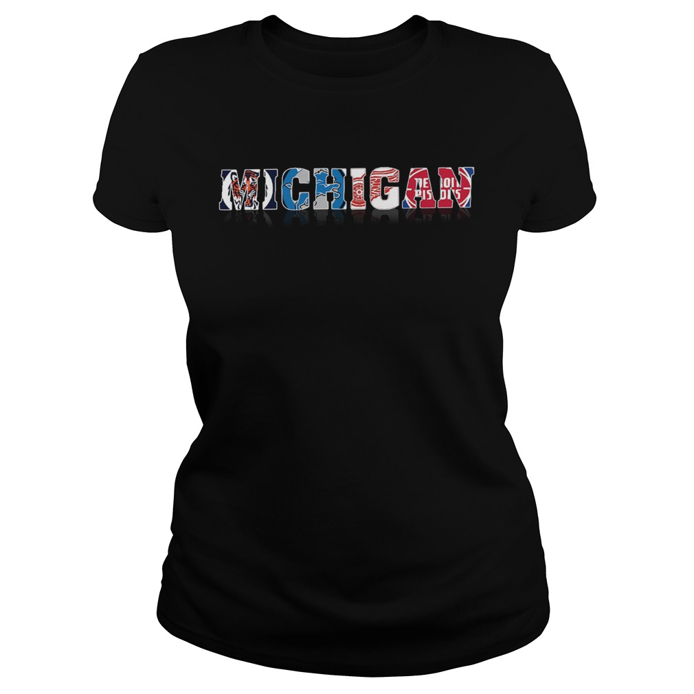 Michigan Detroit Tigers Lions Red Wings Pistons Classic Ladies