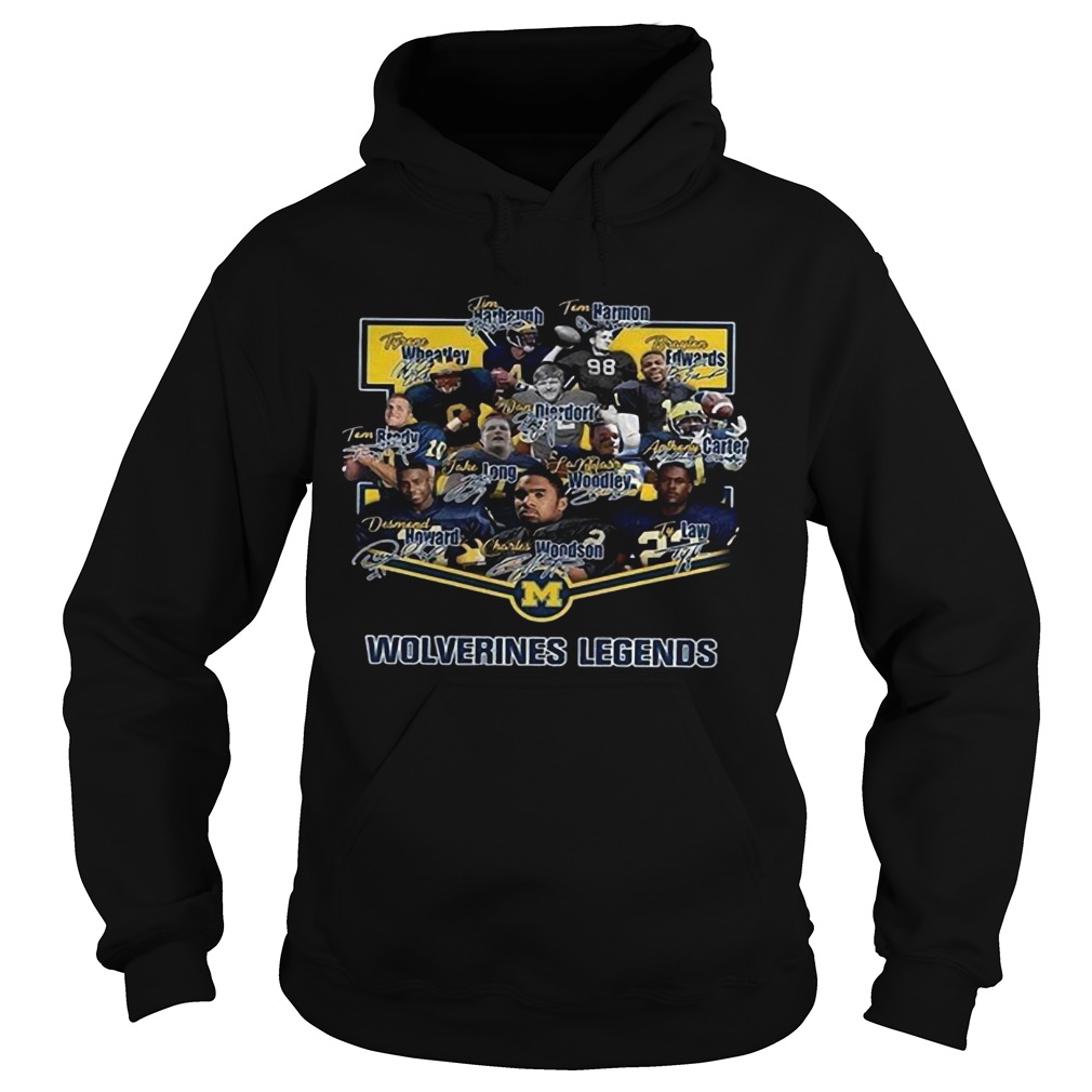 Michigan Wolverines Players Legends Signatures Hoodie