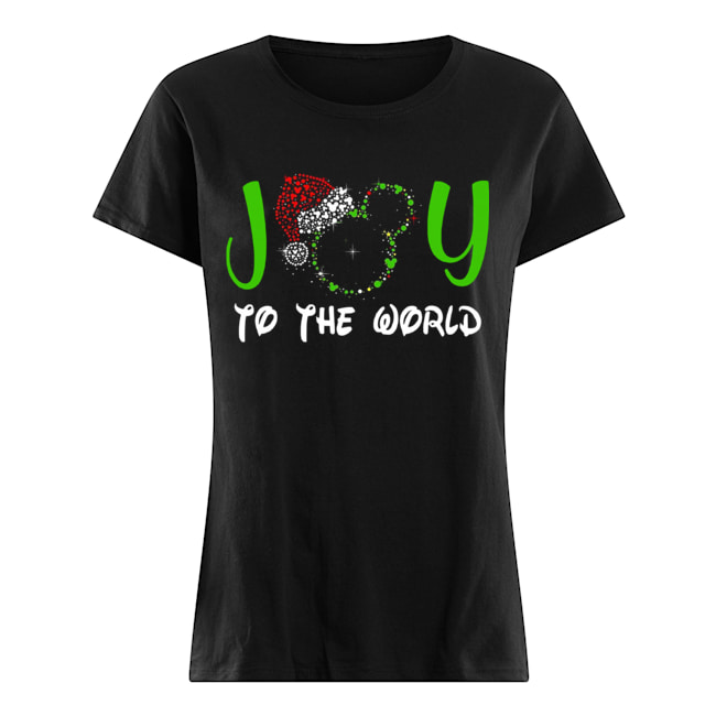 Mickey Mouse Disney joy to the world ugly christmas Classic Women's T-shirt