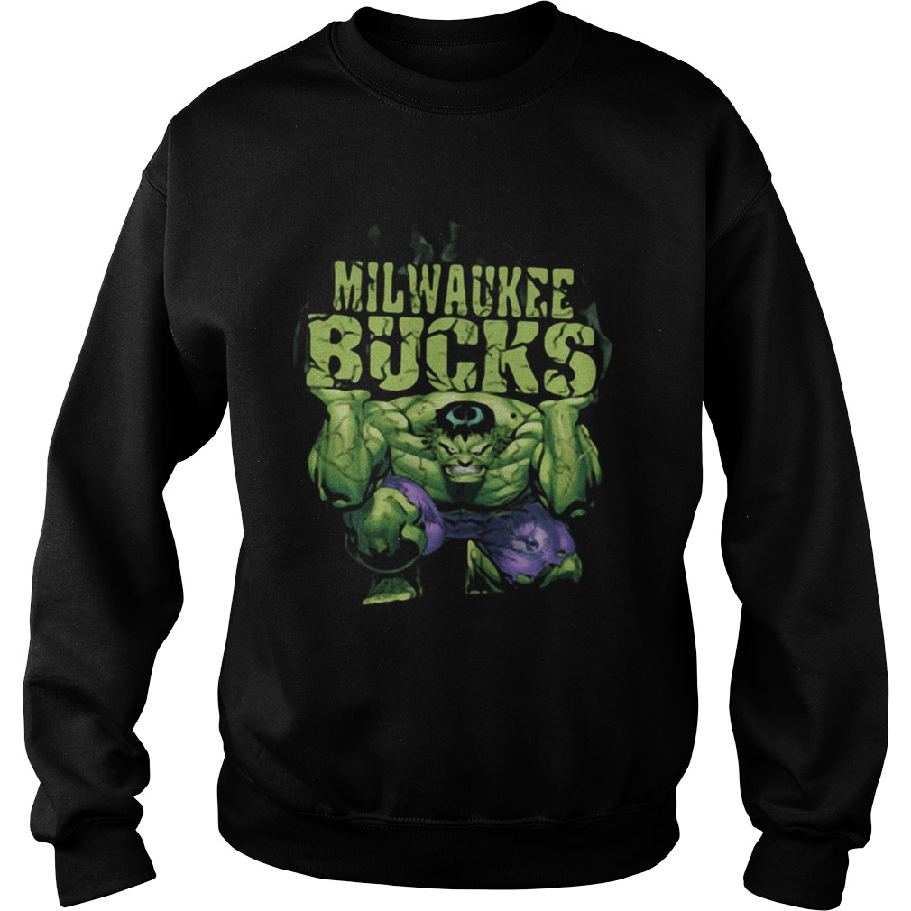Milwaukee Bucks NBA Basketball Incredible Hulk Marvel Avengers Sweatshirt