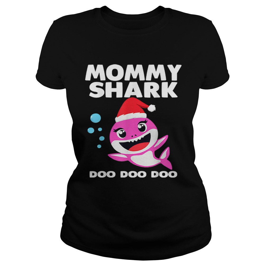 Mommy Shark Doo Doo Christmas Shirt for Family Pajamas Classic Ladies