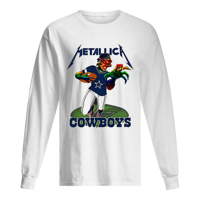 Monster Metallica Dallas Cowboys Long Sleeved T-shirt 