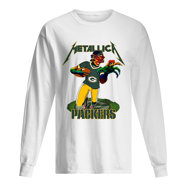Monster Metallica Green Bay Packers Long Sleeved T-shirt 