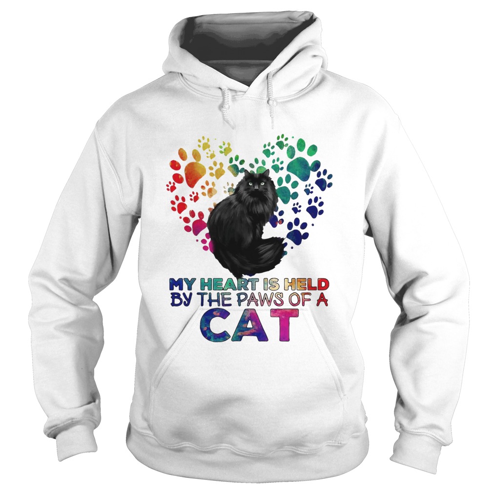 My heart is held by the paws of a cat LGBT Hoodie