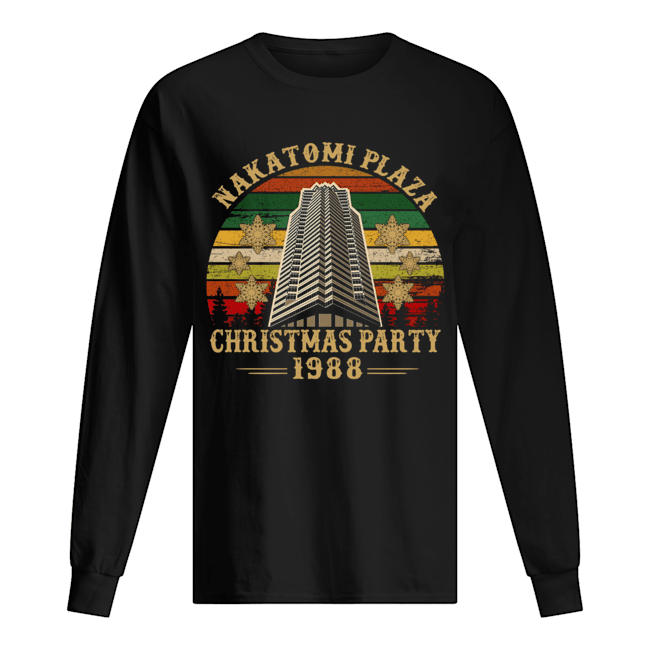 Nakatomi Plaza Chirtmast Party 1988 Vitage Shirt Long Sleeved T-shirt 