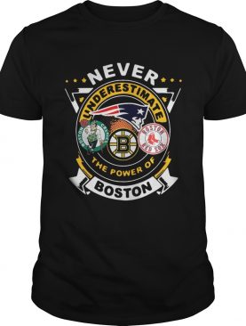 Never Underestimate The Power Of Boston Red Sox Boston Celtics Boston Bruins shirt