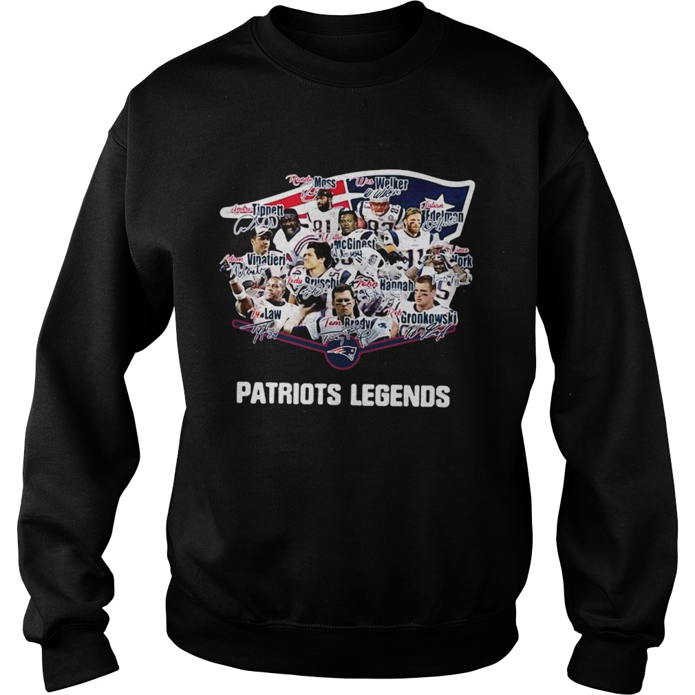New England Patriots Wes Welker Andre Tippett Ty Law Adam Vinatieri Legends Signatures Sweatshirt
