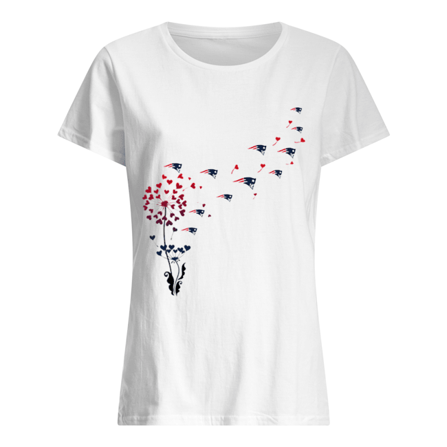 New England Patriots dandelion flower Classic Women's T-shirt
