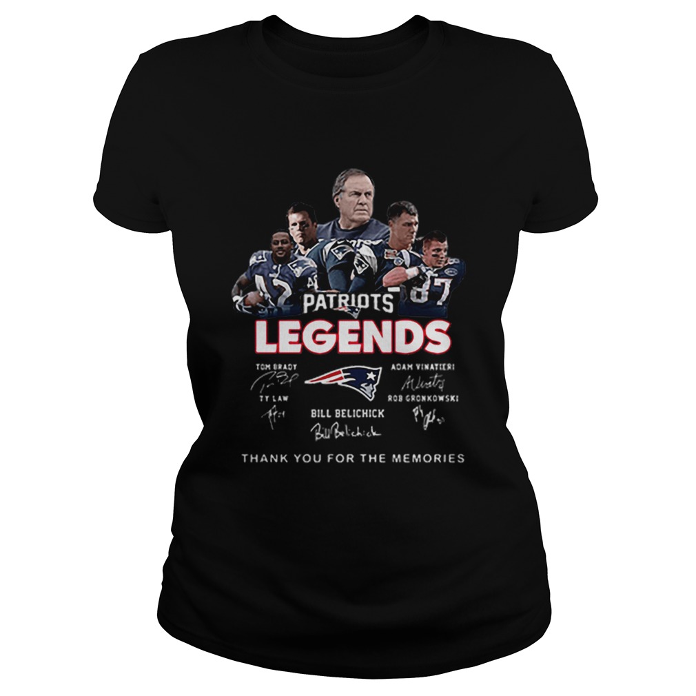New England Patriots legends thank you for the memories signatures Classic Ladies
