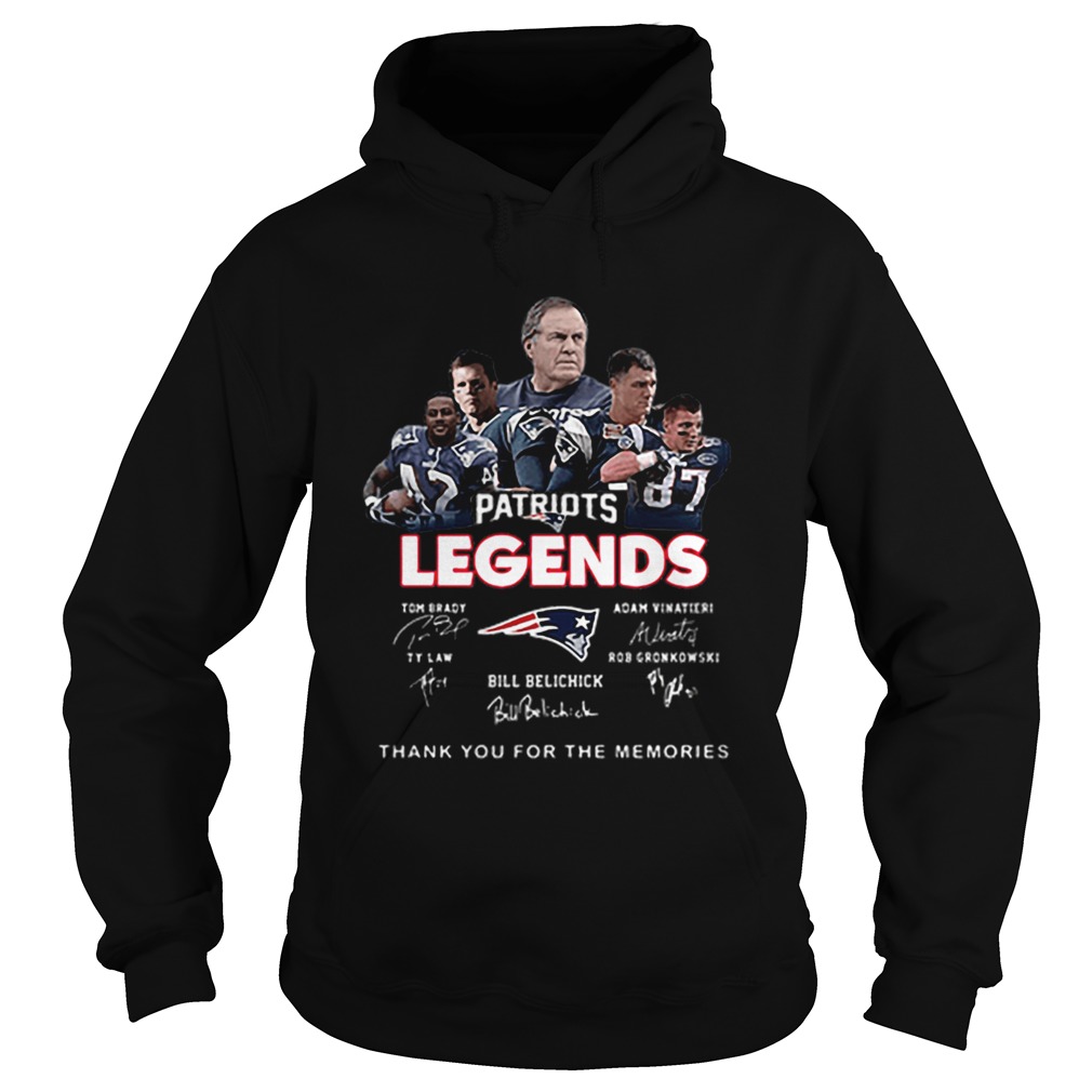 New England Patriots legends thank you for the memories signatures Hoodie