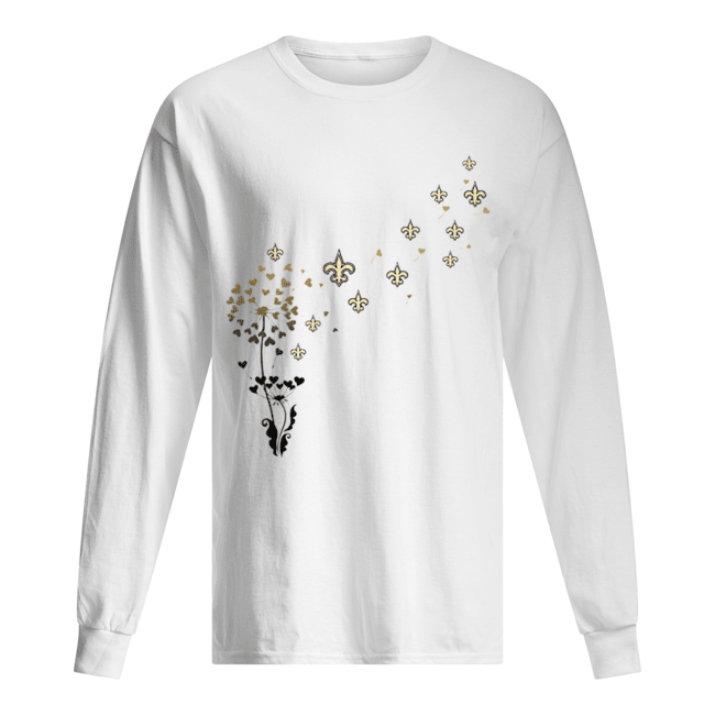 New Orleans Saints dandelion flower Long Sleeved T-shirt 