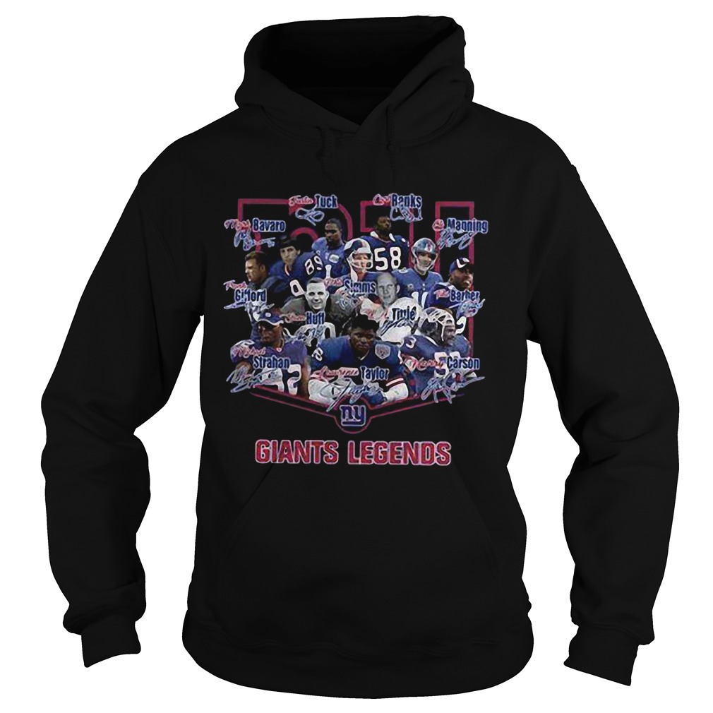 New York Giants legends players signatures Hoodie