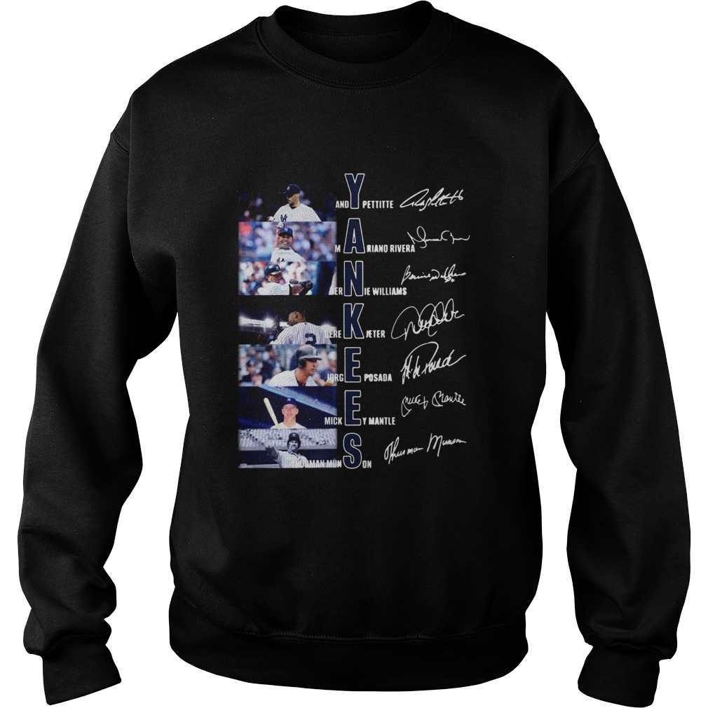 New York Yankees Andy Pettitte Mariano Rivera Bernie Williams Gerk Jeter Jorge Posada Mickey Mantle Sweatshirt