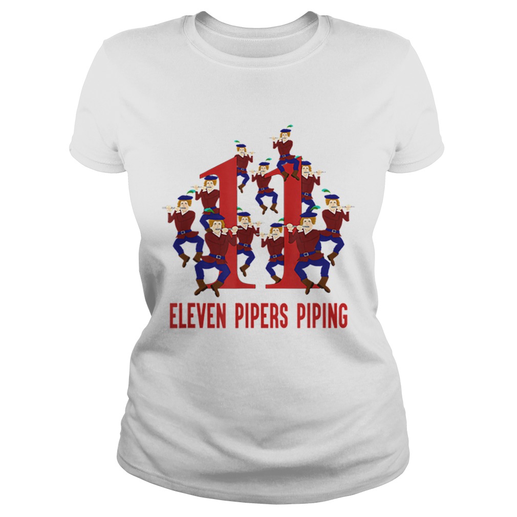 Nice Eleven Pipers Piping Song 12 Days Christmas Classic Ladies