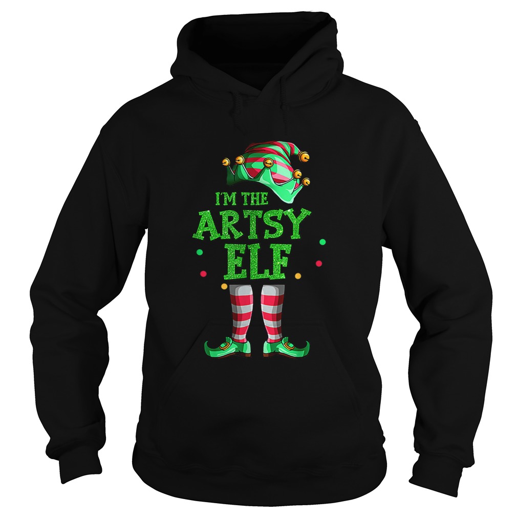 Nice Family Matching Funny Christmas Group gift Im The Artsy Elf Hoodie