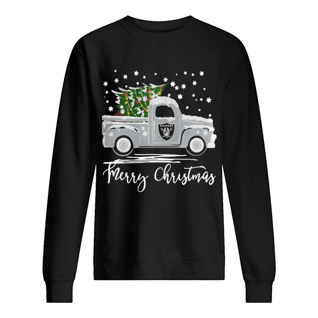 Oakland Raiders Truck Merry Christmas Unisex Sweatshirt