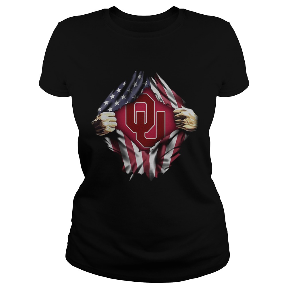 Oklahoma Sooners Torn American Flag shirt - Trend Tee Shirts Store