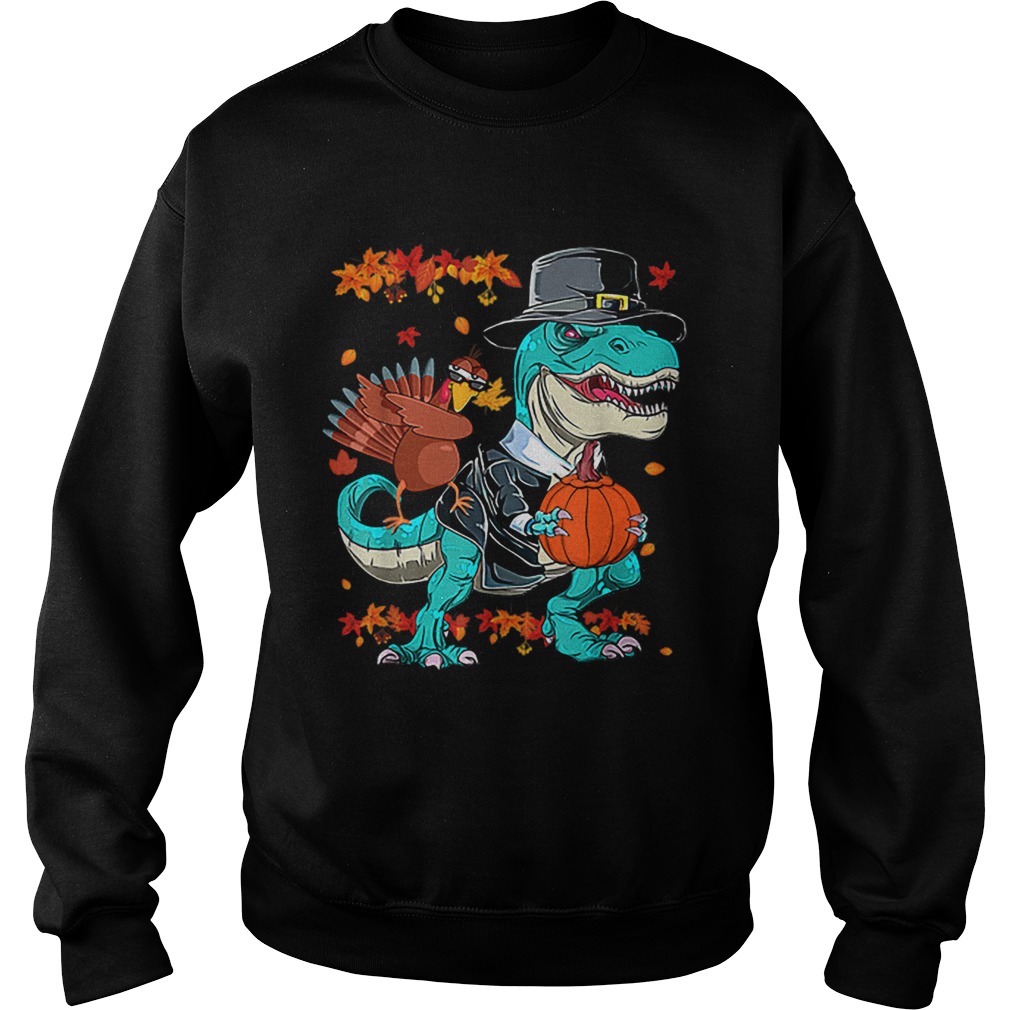 Original Thanksgiving TRex Dinosaur Dabbing Turkey Funny Gift Boy Sweatshirt