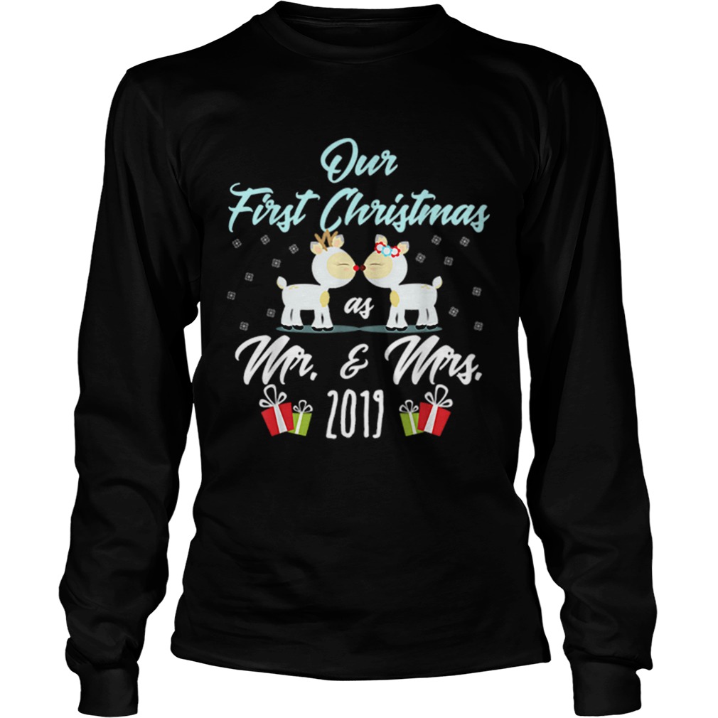 Our First Christmas As MrMrs 2019 Newlyweds Gift LongSleeve