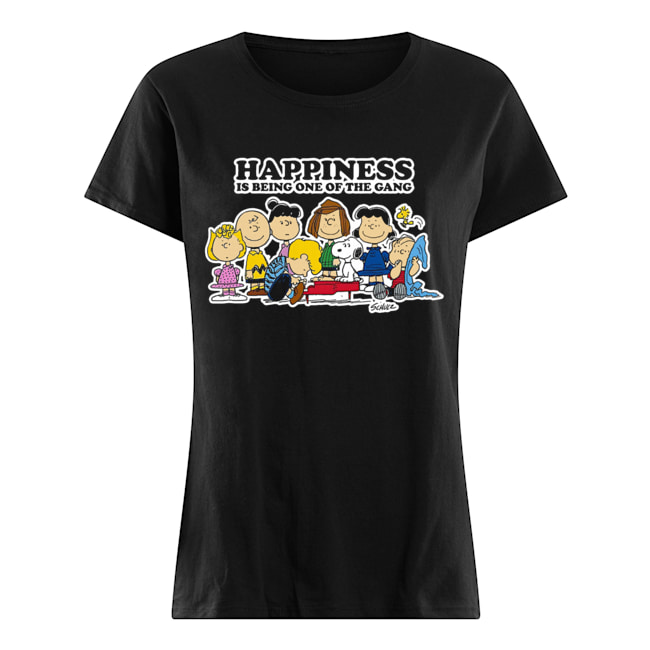 Peanuts Charlie Brown Snoopy Happiness is being one of the Gang Classic Women's T-shirt