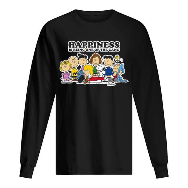 Peanuts Charlie Brown Snoopy Happiness is being one of the Gang Long Sleeved T-shirt 