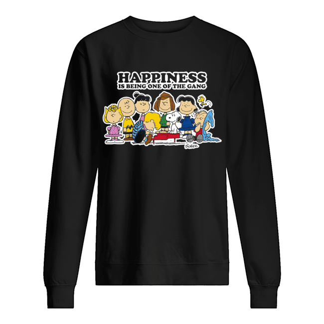 Peanuts Charlie Brown Snoopy Happiness is being one of the Gang Unisex Sweatshirt