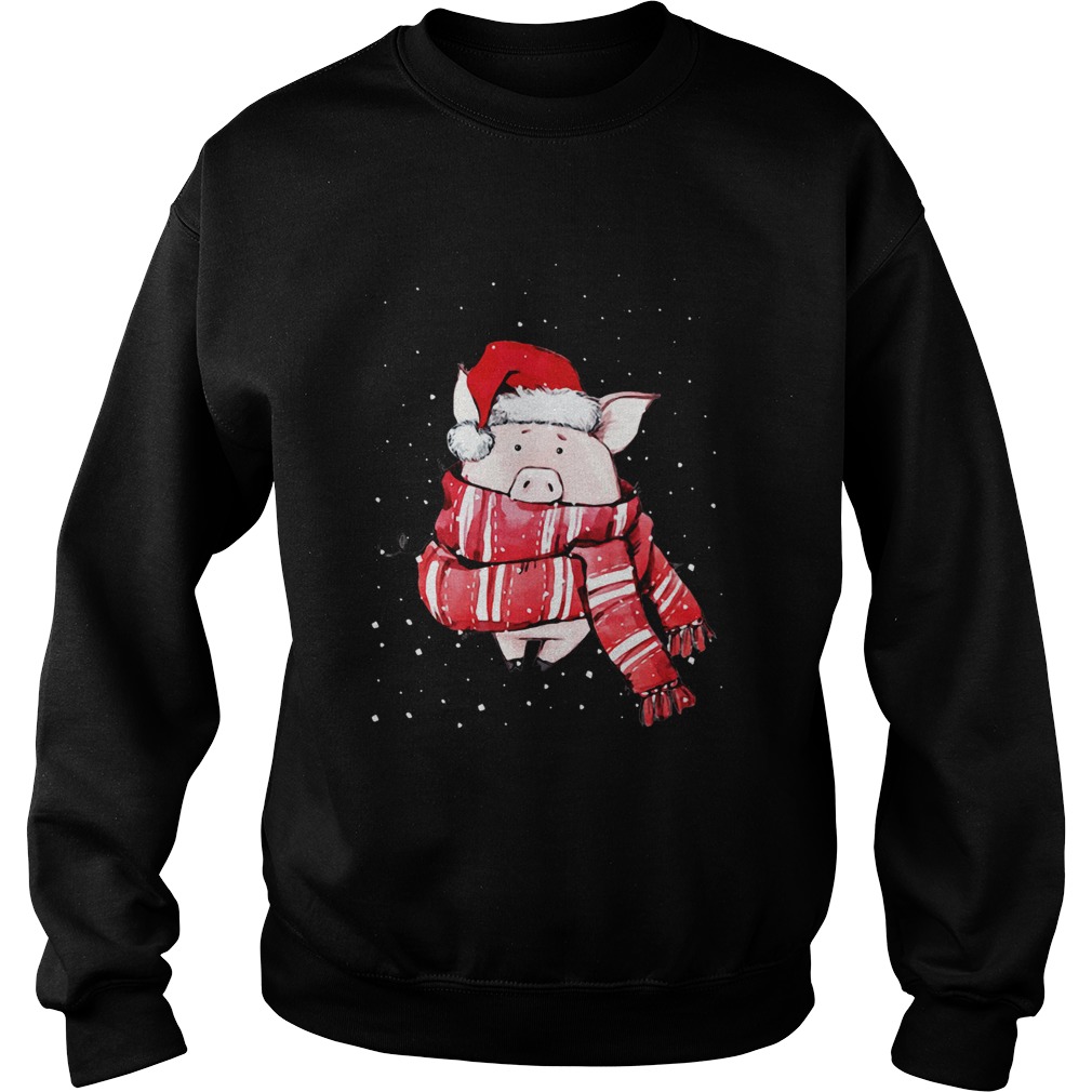 Pig Scarf Christmas Sweatshirt