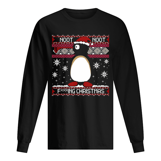 Pingu Noot Noot fucking ugly Christmas Long Sleeved T-shirt 