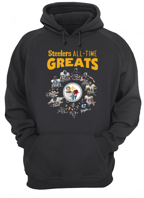 Pittsburgh Steelers All-Time Greats Players Signatures Unisex Hoodie